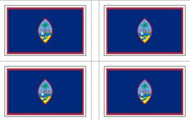 Guam Flag Stickers - 50 per sheet