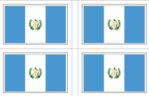 Guatemala Flag Stickers - 50 per sheet