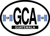 Guatemala Reflective Oval Decal