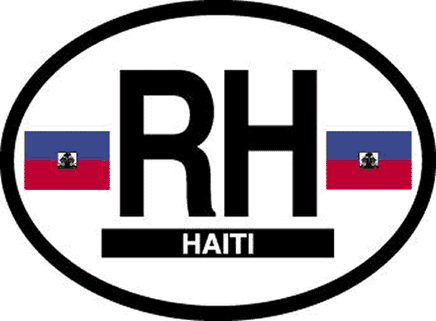 Haiti Reflective Oval Decal