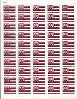 Hawaii State Flag Stickers - 50 per sheet