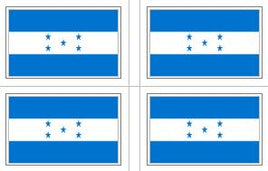 Honduras Flag Stickers - 50 per sheet