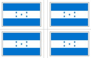 Honduras Flag Stickers - 50 per sheet