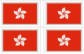 Hong Kong Flag Stickers - 50 per sheet
