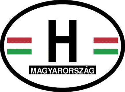 Hungary Reflective Oval Decal