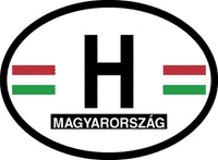Hungary Reflective Oval Decal