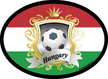 Hungary Soccer Oval Decal
