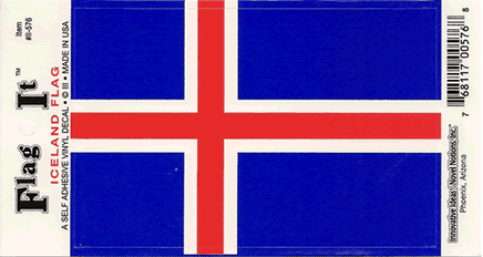 Iceland Vinyl Flag Decal