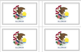 Illinois State Flag Stickers - 50 per sheet