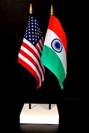 India and US Flag Desk Set