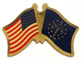 Indiana State Flag Lapel Pin - Double