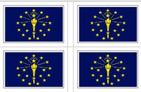 Indiana State Flag Stickers - 50 per sheet