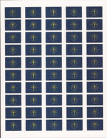 Indiana State Flag Stickers - 50 per sheet