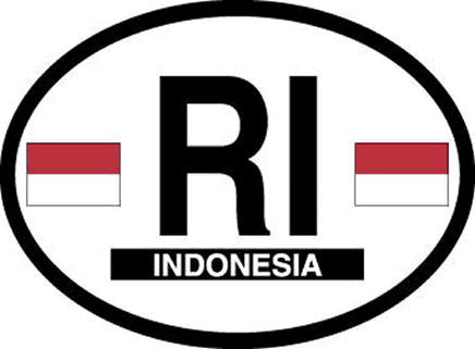 Indonesia Reflective Oval Decal