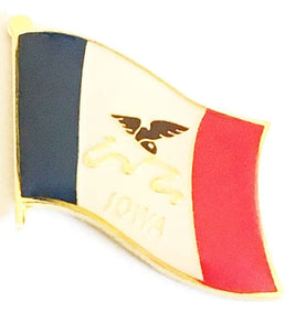Iowa State Flag Lapel Pin - Single