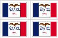 Iowa State Flag Stickers - 50 per sheet