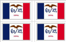 Iowa State Flag Stickers - 50 per sheet