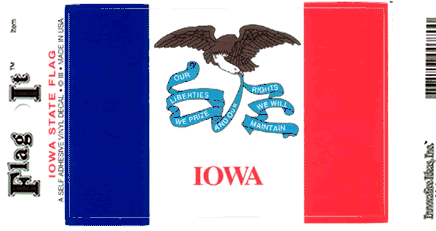 Iowa State Vinyl Flag Decal