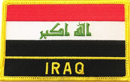 Iraq Flag Patch - Wth Name