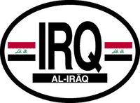 Iraq Reflective Oval Decal