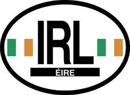 Ireland Reflective Oval Decal