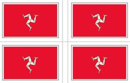 Isle of Man Flag Stickers - 50 per sheet