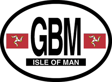 Isle of Man Reflective Oval Decal