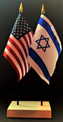 Israel and US Flag Desk Set