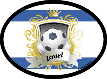 Israel Soccer Oval Decal