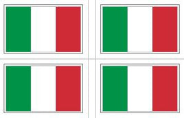 Italian Flag Stickers - 50 per sheet