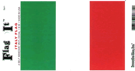 Italian Vinyl Flag Decal