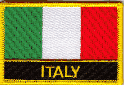 Italy Flag Patch - With Name