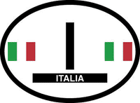 Italy Reflective Oval Decal