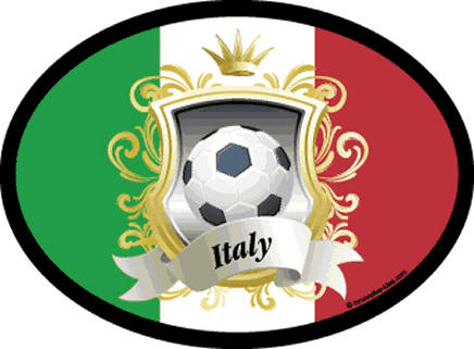 Italy Soccer Oval Decal