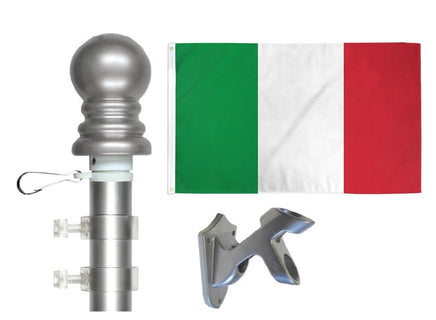 Italian Nylon Flag and Flagpole Set