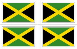 Jamaican Flag Stickers - 50 per sheet