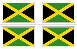 Jamaican Flag Stickers - 50 per sheet