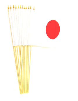Japan Polyester Stick Flag - 12"x18" - 12 flags