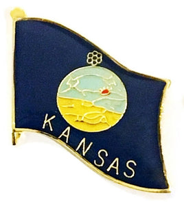 Kansas State Flag Lapel Pin - Single