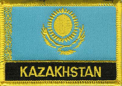 Kazakhstan Flag Patch - Wth Name