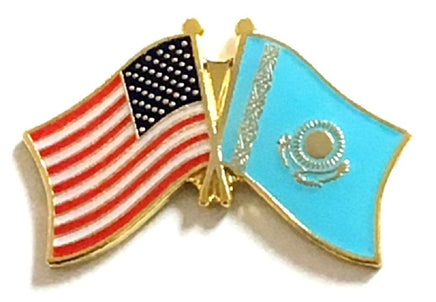Kazakhstan Friendship Flag Lapel Pins
