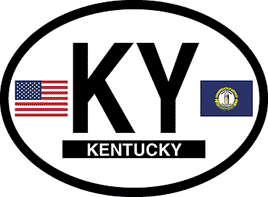 Kentucky Reflective Oval Decal