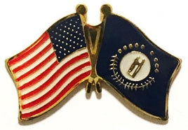 Kentucky State Flag Lapel Pin - Double