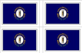 Kentucky State Flag Stickers - 50 per sheet