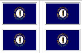 Kentucky State Flag Stickers - 50 per sheet