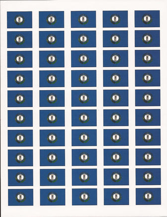 Kentucky State Flag Stickers - 50 per sheet