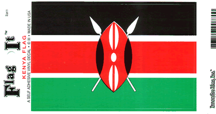 Kenya Vinyl Flag Decal
