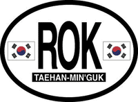 Korea, South Reflective Oval Decal