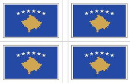 Kosovo Flag Stickers - 50 per sheet