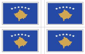 Kosovo Flag Stickers - 50 per sheet